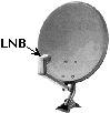 Satellite Dish Showing LNB Location
