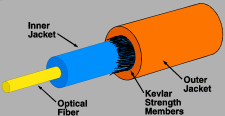 Cross-section of a Fiber Optic Cable